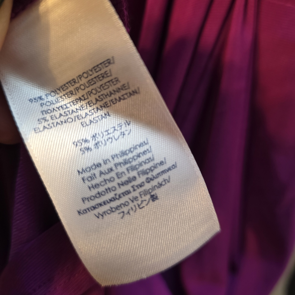 Chaps Vibrant Purple Asymmetrical Dress - Picture 4 of 4